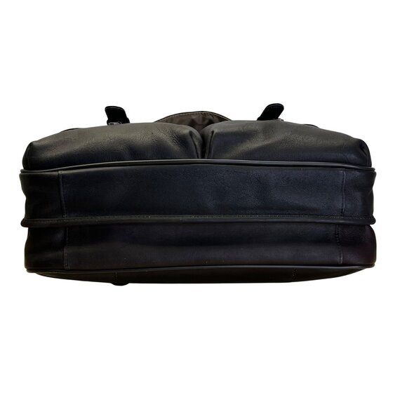 Solo Black Leather Adjustable Strap Multiple Compartments Portfolio Bag - New - Picture 7 of 14